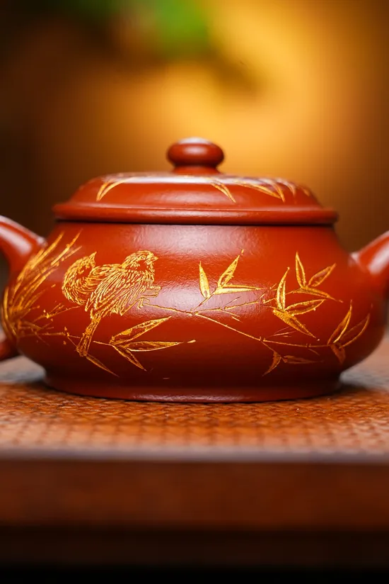Premium Yixing Minglu Rose Clay Teapot | Handcrafted Artisan Ceramics 8