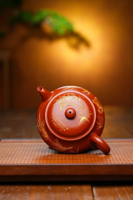 Premium Yixing Minglu Rose Clay Teapot | Handcrafted Artisan Ceramics 9