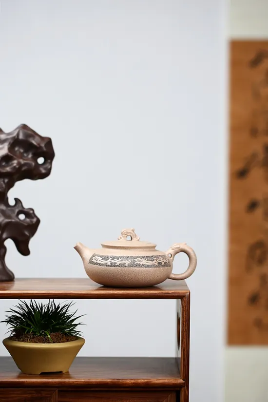 Yixing Clay Teapot | Artisan Dragon Zisha Teapot 00cc 9