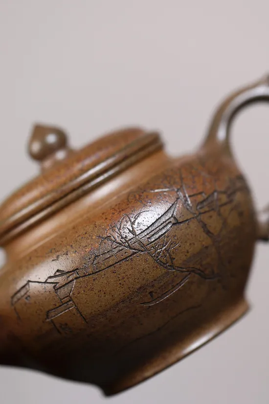 Yixing Zisha Teapot - Handcrafted Artisan Purple Clay Teapot 240cc 6