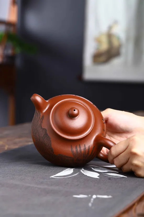 Yixing Zisha Teapot 500cc | Master Crafted Purple Clay Pot | Collector's Edition 7