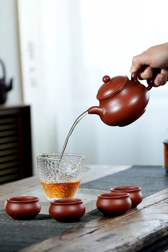 Zisha Teapots: Da Hong Pao clay | Pan Pot Set 1