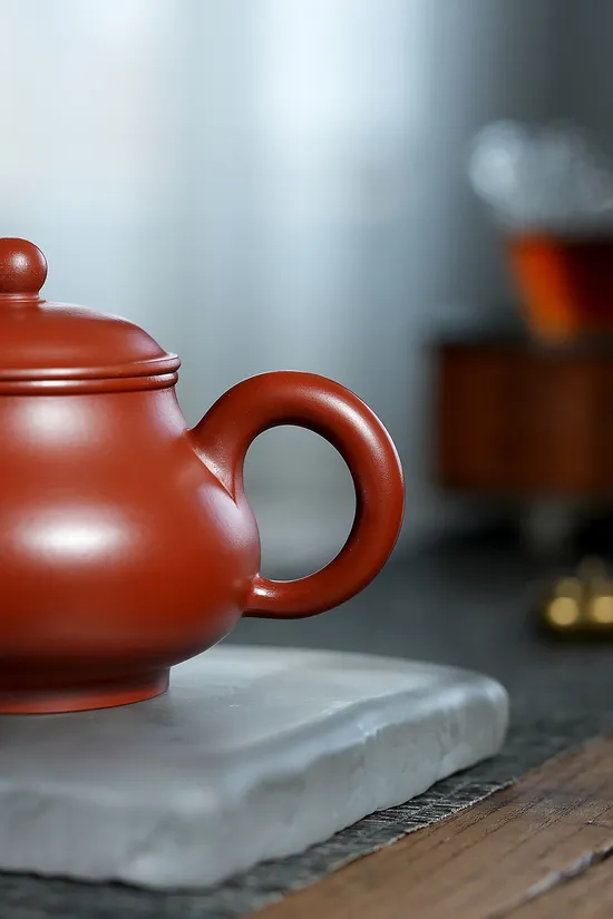 Zisha Teapots: Da Hong Pao clay | Pan Pot Set 6