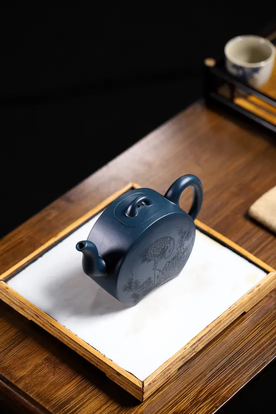 Yixing Zisha Teapot - Antique Moon Design, Republic Clay 3