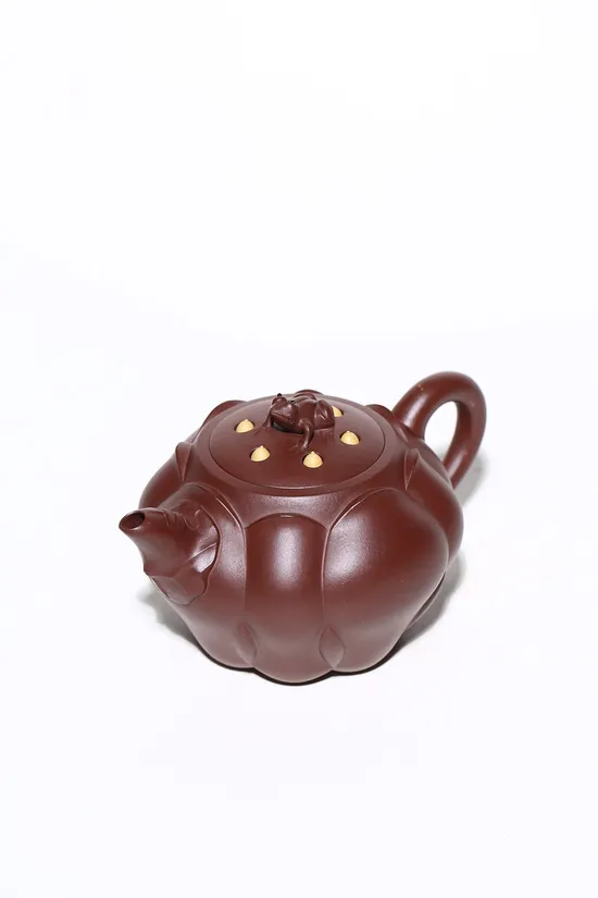 Yixing Clay Teapot | Collectible Frog Lotus Design by Zhao Mingmin 8