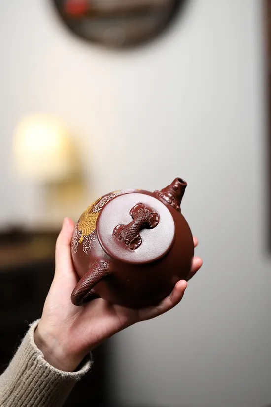 Yixing Clay Teapot | Artisan Crafted Zisha Pottery | Collectible Dragon Design 6