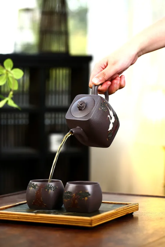 Premium Yixing Clay Teapot Set | Zhou Gong Taihu Stone Series 1