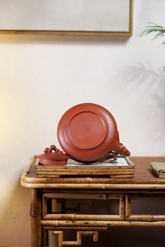 Yixing Clay Teapot | Handcrafted Zisha Teapot by Wu Jia | 400cc 2