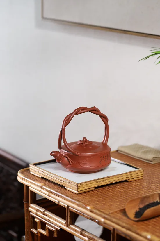 Yixing Clay Teapot | Handcrafted Zisha Teapot by Wu Jia | 400cc 7