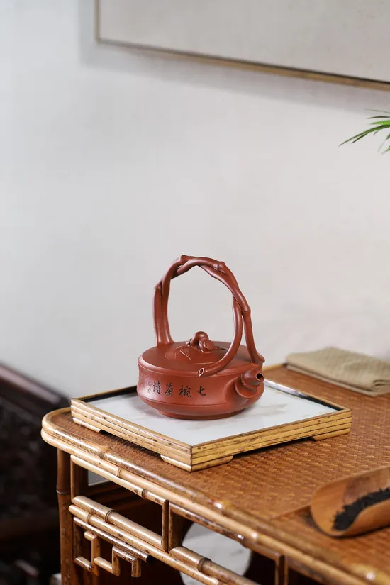 Yixing Clay Teapot | Handcrafted Zisha Teapot by Wu Jia | 400cc 8