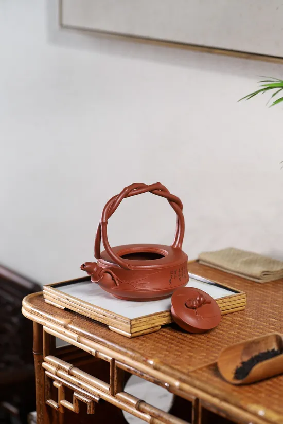 Yixing Clay Teapot | Handcrafted Zisha Teapot by Wu Jia | 400cc 9