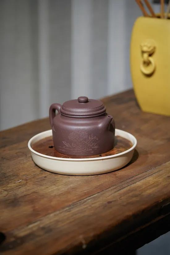 Premium Yixing Zisha Teapot | Handcrafted Violet Clay Pot by Gao Junjie 1