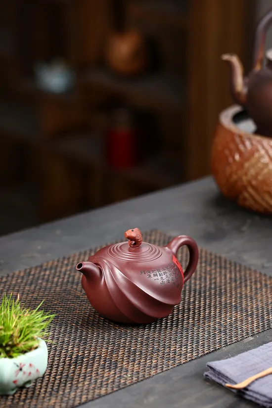 Zisha Teapots: rare purple eggplant clay | Fish Leaping Through the Dragon Gate 2