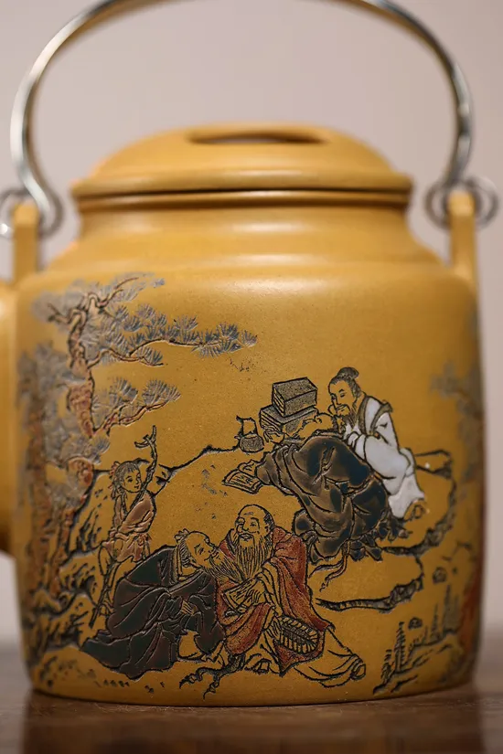 Zisha Teapots: premium raw gold sand | 460cc 6