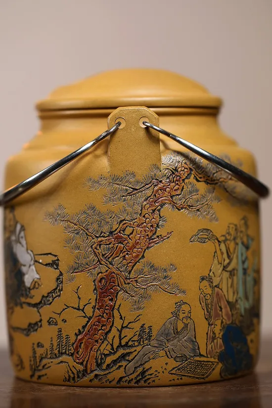 Zisha Teapots: premium raw gold sand | 460cc 7