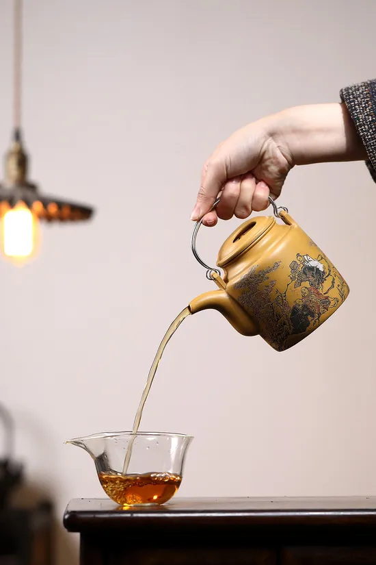 Zisha Teapots: premium raw gold sand | 460cc 9