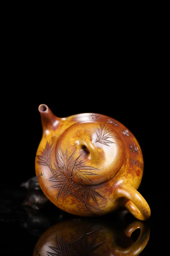 Yixing Zisha Teapot: Han Tang Shi Piao, Hand-Carved Artistry 5