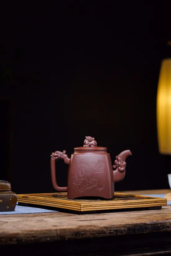 Yixing Dragon Teapot – Artisan Purple Clay Craftsmanship 6