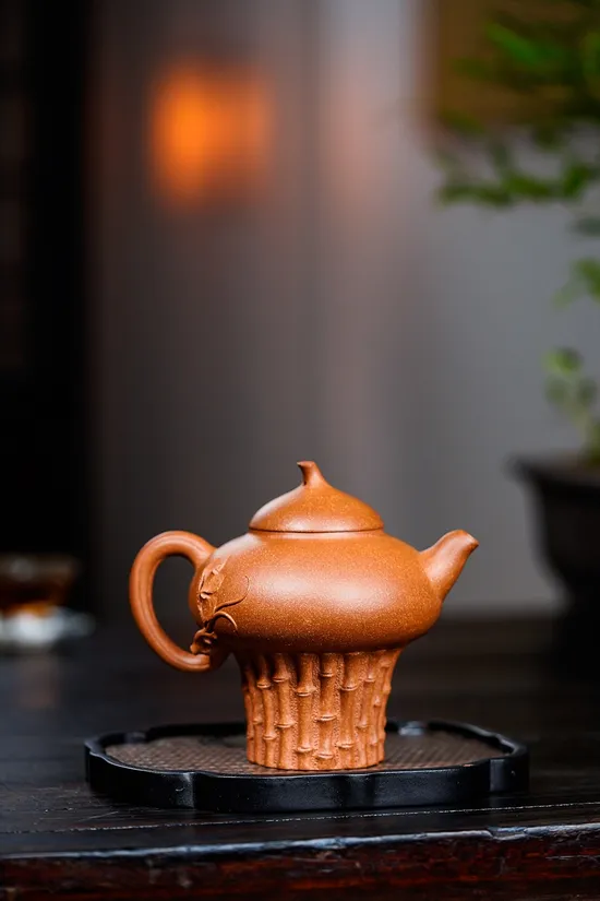 Yixing Zisha Teapot Set | Handcrafted Bamboo Design | Artisan Collection 6