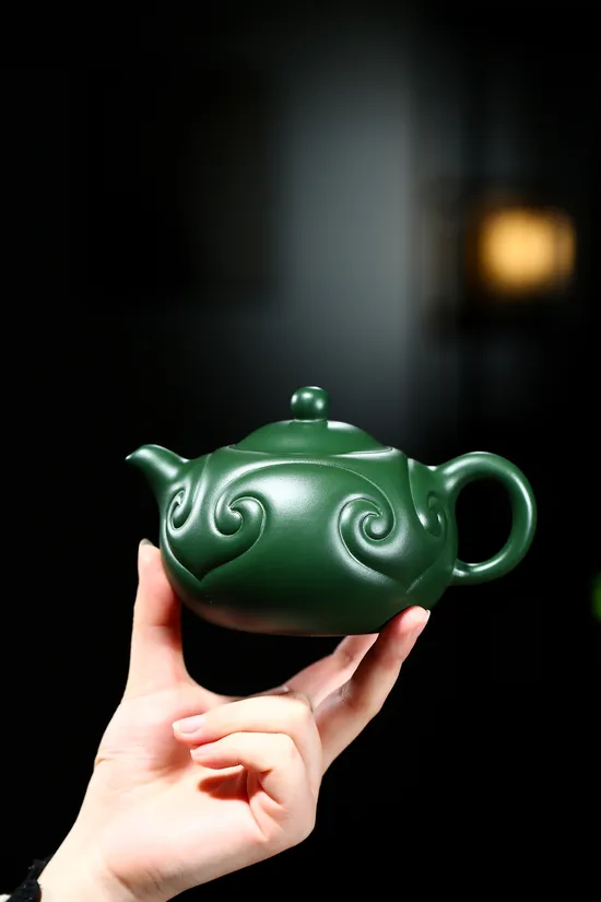 Yixing Clay Teapot | Handcrafted Collectible | Rare Green Clay 3