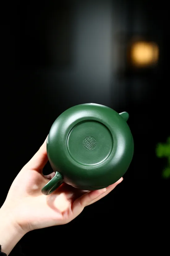 Yixing Clay Teapot | Handcrafted Collectible | Rare Green Clay 5