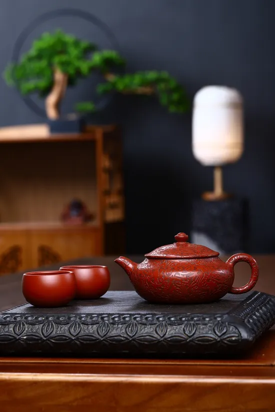 Yixing Zisha Teapot: Rare Red Robe Clay, Handcrafted Collectible 3