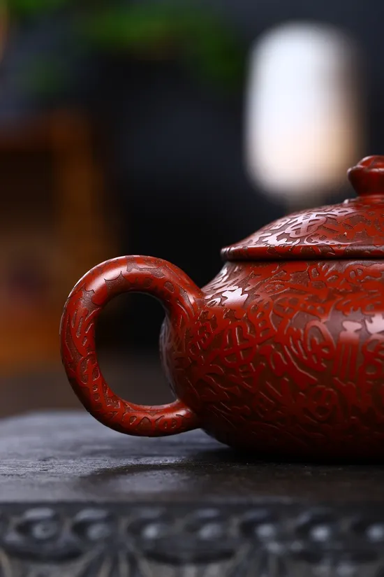 Yixing Zisha Teapot: Rare Red Robe Clay, Handcrafted Collectible 4