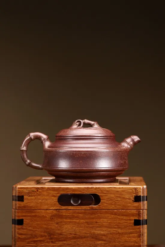 Zisha Teapots: Double Line Bamboo Drum | Tianxing clay 6