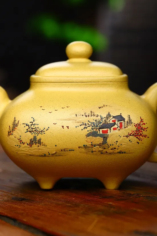 Zisha Teapots: yellow gold duan clay | 80cc 6