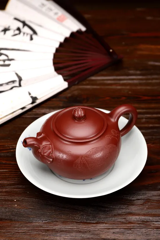 Yixing Zisha Teapot - Dragon Blood Clay Artisan Craft 2