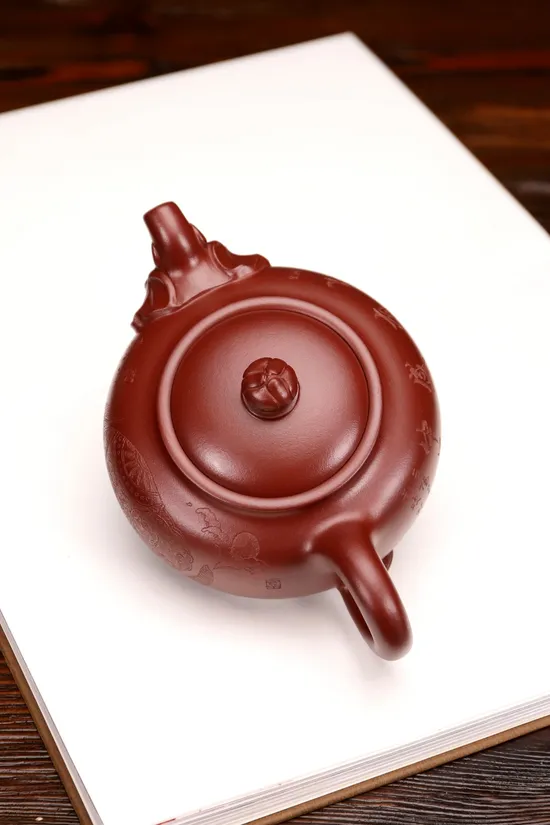 Yixing Zisha Teapot - Dragon Blood Clay Artisan Craft 4
