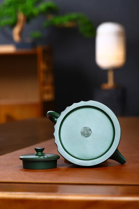 Premium Yixing Zisha Teapot | 260cc Rare Green Clay Handcrafted 4