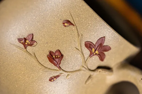 Yulan Blossom Zisha Teacup – Premium Handcrafted Chinese Clay Art 5