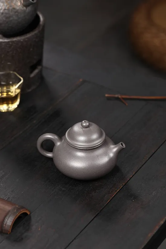 Handcrafted Yixing Zisha Teapot - Master Zhu Xinnan, Celestial Azure Clay 5