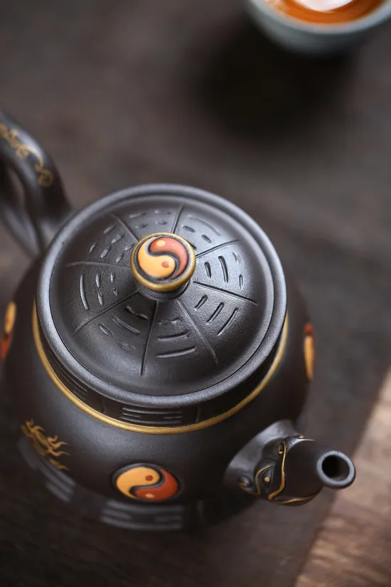 Yixing Clay Teapot | Artisan Crafted Tai Chi Dragon Teapot 6