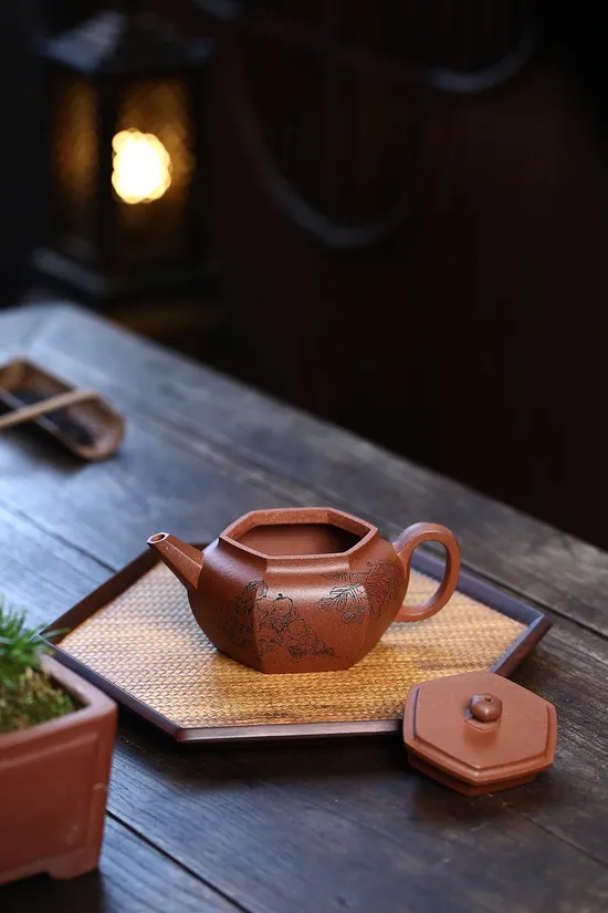 Premium Yixing Zisha Teapot | Handcrafted Red Jiangpo Clay Artistry 1