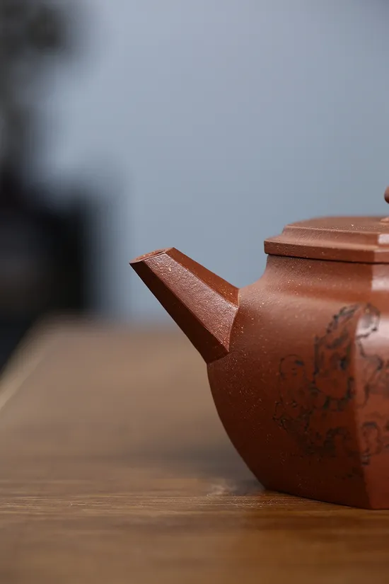 Premium Yixing Zisha Teapot | Handcrafted Red Jiangpo Clay Artistry 2