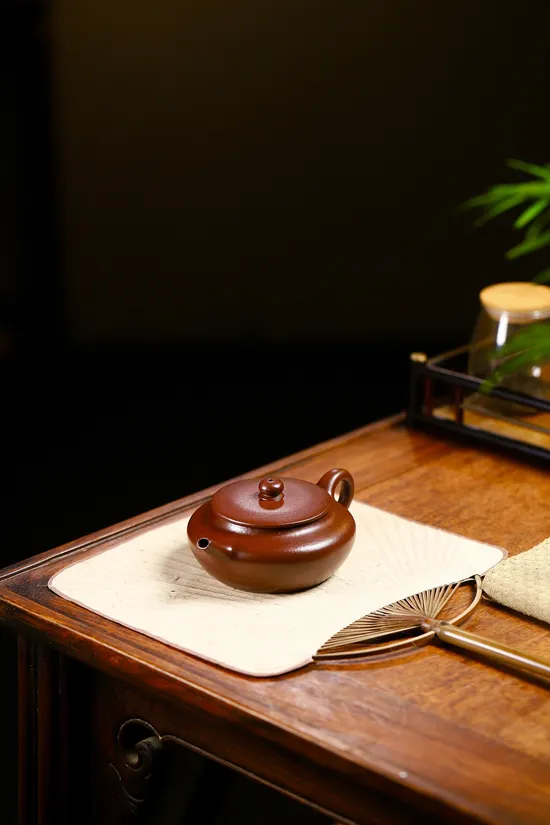 Yixing Zisha Teapot - Handcrafted Dragon's Blood Clay by Wang Qiming 6