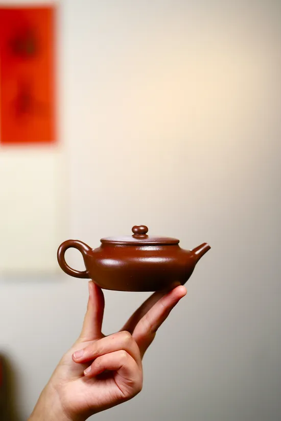 Yixing Zisha Teapot - Handcrafted Dragon's Blood Clay by Wang Qiming 8