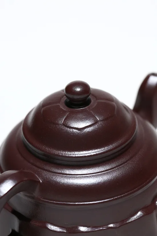 Premium Yixing Zisha Teapot | Lotus Zen Design | 20cc Stone Red Clay 1