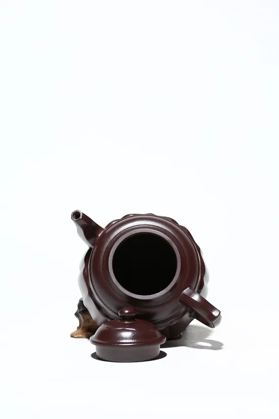 Premium Yixing Zisha Teapot | Lotus Zen Design | 20cc Stone Red Clay 3