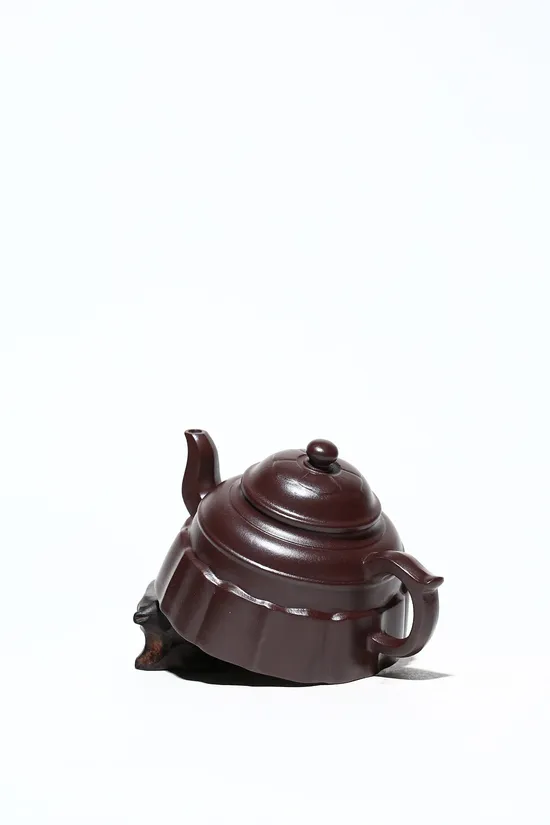 Premium Yixing Zisha Teapot | Lotus Zen Design | 20cc Stone Red Clay 5