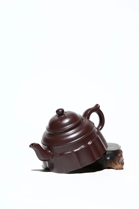 Premium Yixing Zisha Teapot | Lotus Zen Design | 20cc Stone Red Clay 6