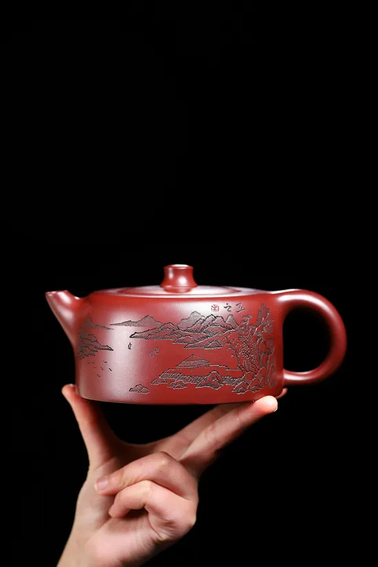 Yixing Zisha Teapot - Master Zhou Jianchun's Dragon Blood Clay Art 3