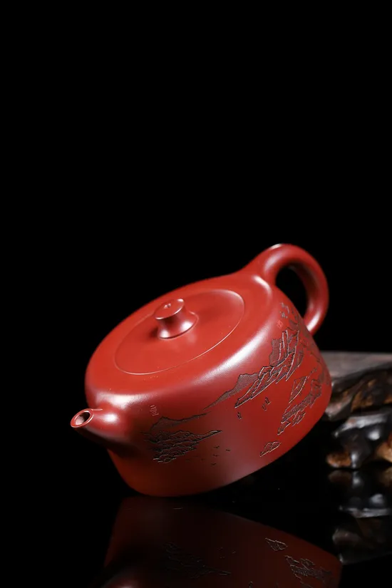 Yixing Zisha Teapot - Master Zhou Jianchun's Dragon Blood Clay Art 6