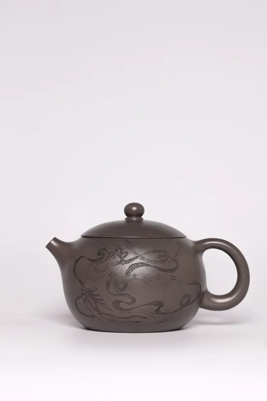 Rare Celestial Yixing Zisha Teapot by Master Chen Yue'e – 1120cc 7