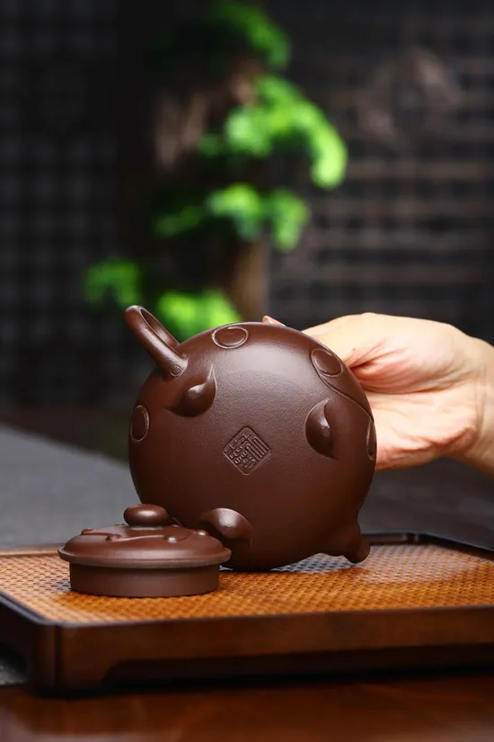 Premium Yixing Zisha Teapot – Rare Stone Red Clay Handcrafted 7