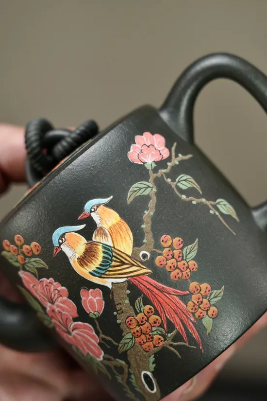 Yixing Clay Teapot | 260cc Handmade Zisha Pot with 9-Hole Filter 3