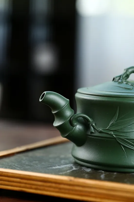 Artisan Yixing Bamboo Teapot | Handcrafted Clay Teapot 270cc 2
