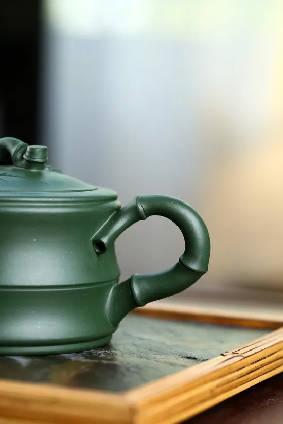 Artisan Yixing Bamboo Teapot | Handcrafted Clay Teapot 270cc 6